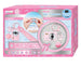 Hot Focus! Mini Spy Camera toy kit in its original pink retail packaging, featuring a pink toy camera, glittery circular accessory, pink ruler, and keychain.