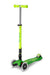 Green scooter with a white background
