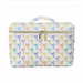 white background makeup bag with bows