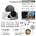 Educational rock tumbler kit with various components and a Thames & Kosmos poster.