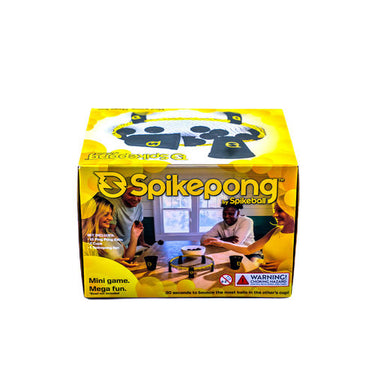 Box of Spikepong game with images of people playing on the cover