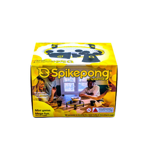 Box of Spikepong game with images of people playing on the cover
