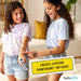Two children with temporary tattoos, one applying a tattoo to the other's arm, with 'Create Custom Temporary Tattoos' text overlay.