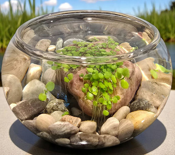 Mini Water Plant Glass Terrarium