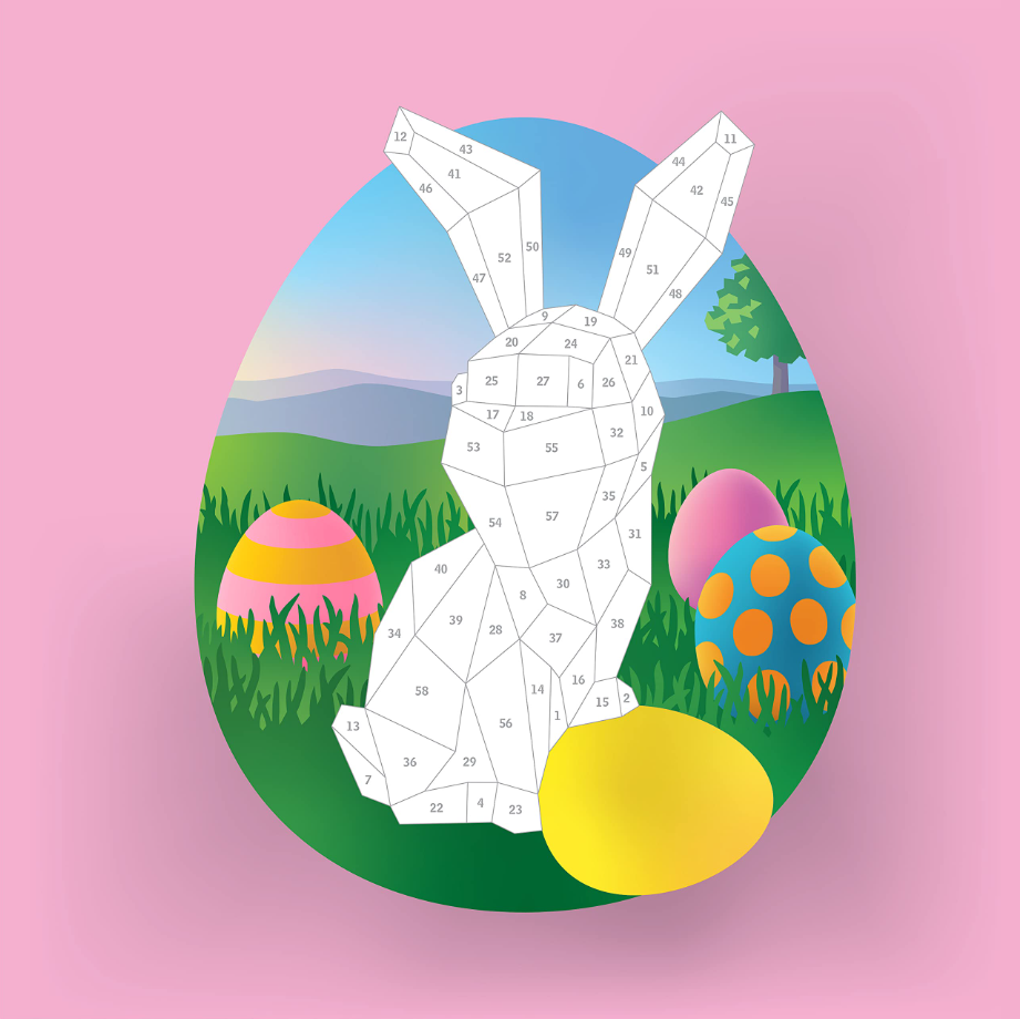 PAINT BY STICKERS:  EASTER  ACTV