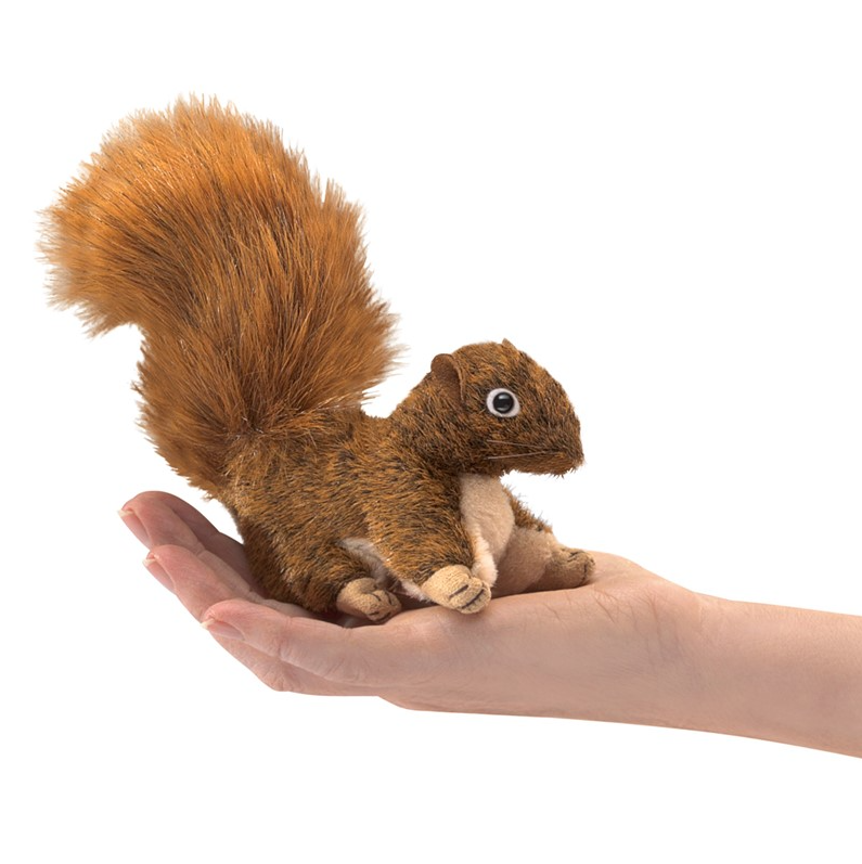 FINGER PUPPET SQUIRREL RED