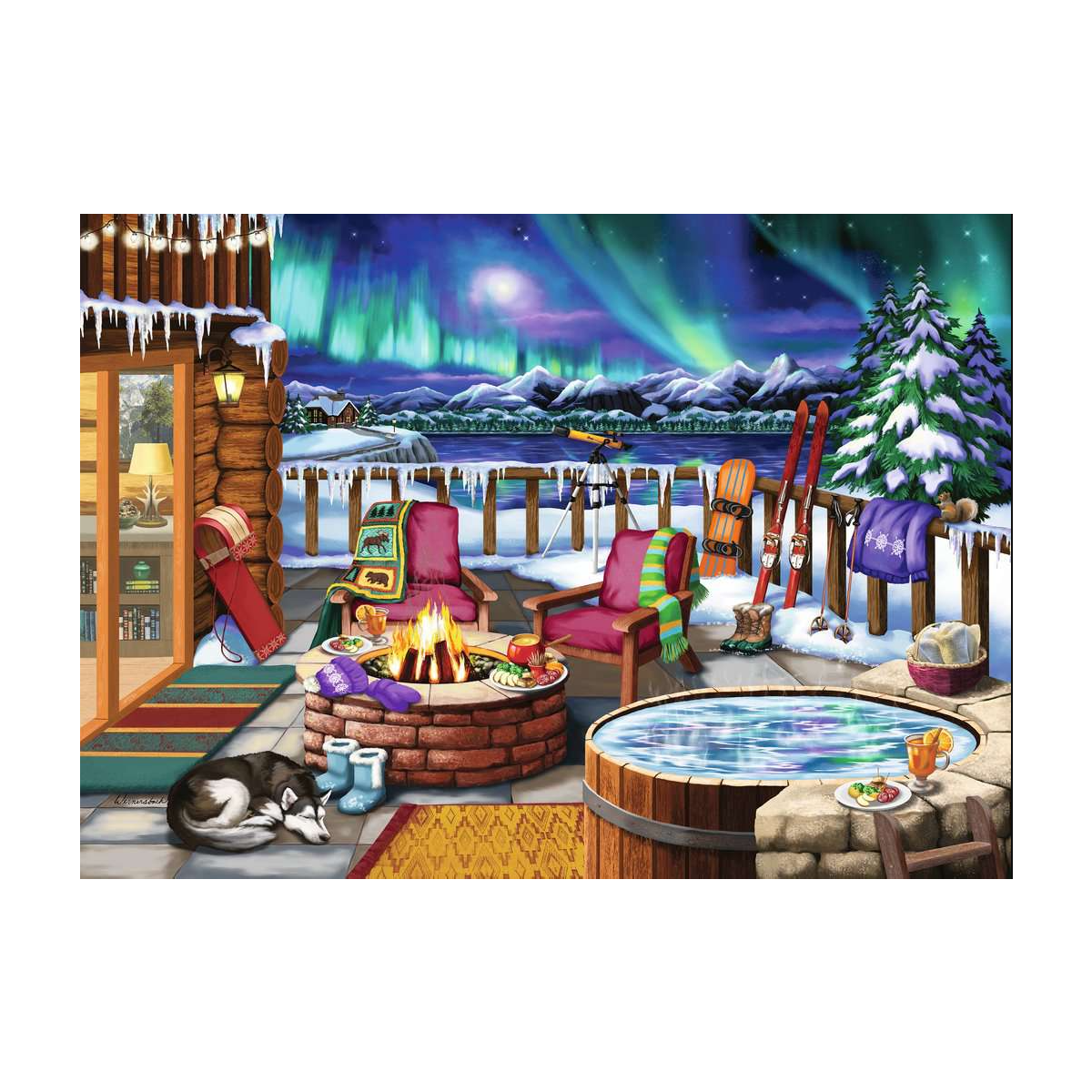 PUZZLE 500 NORTHERN LIGHTS LRG FORMAT