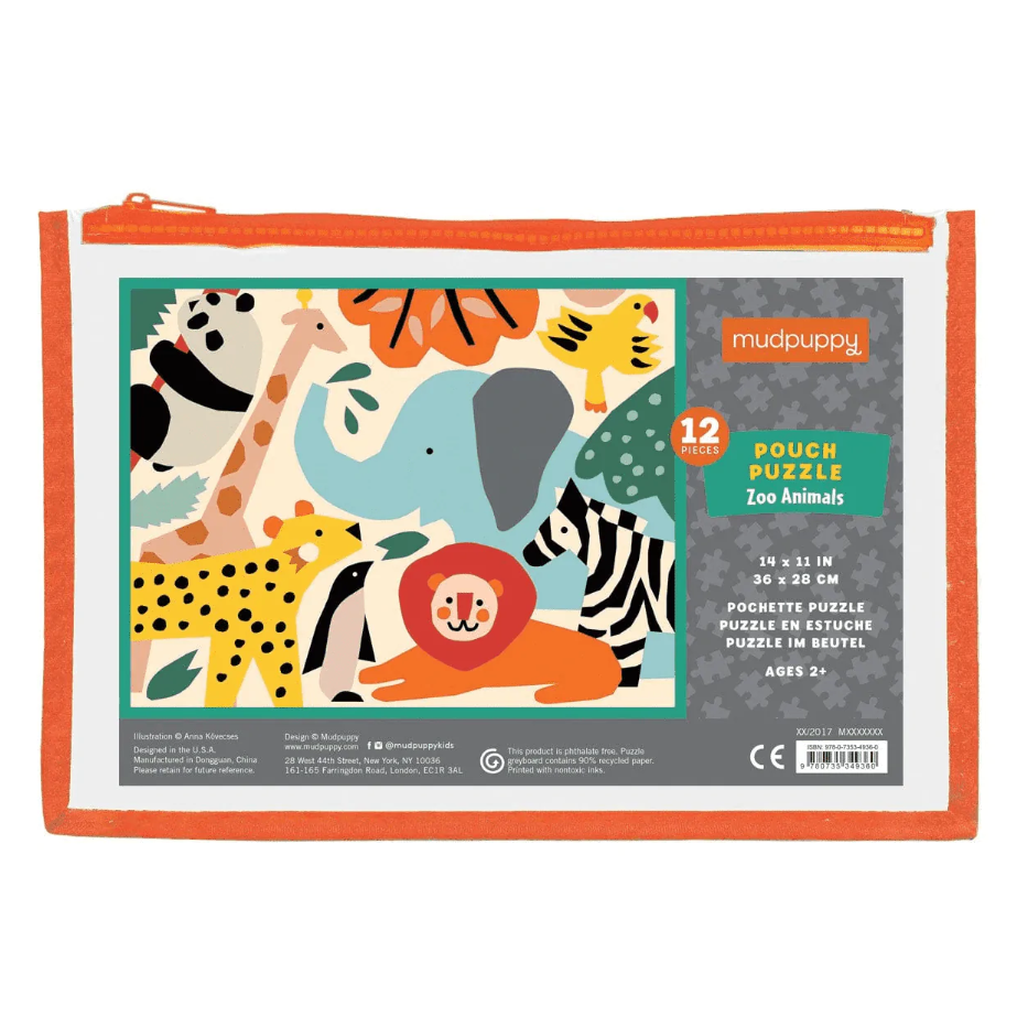 PUZZLE POUCH ZOO ANIMALS