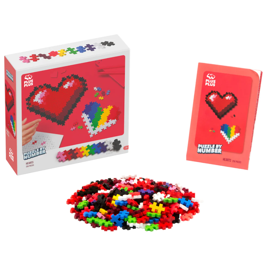 HEARTS 250PC PUZZLE BY NUMBER