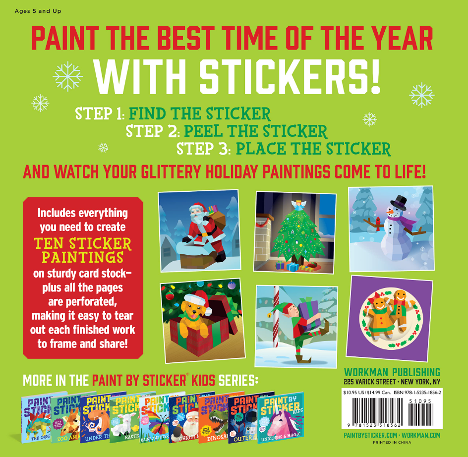 PAINT BY STICKER KIDS: HOLLY JOLLY CHRISTMAS  ACTV