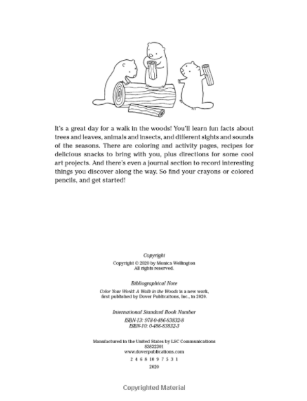 Color your World: A Walk in the Woods Activity Book