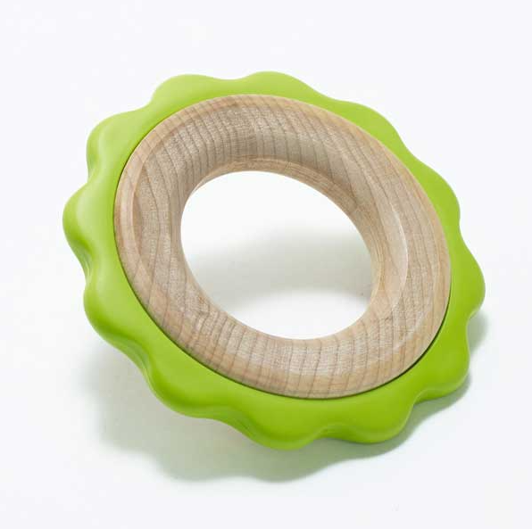 GREEN RING TEETHER TOY