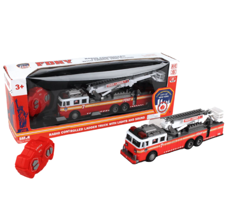 FIRE TRUCK W/ LADDER RC LIGHTS & SOUND