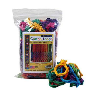 cotton loops product in original wrapping with cotton fabric